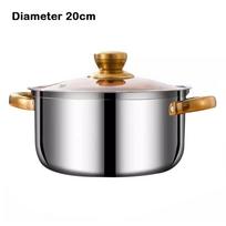 Pagilintas puodas, sustorintas indukcinis puodas, virtuvės reikmenys, saugus naudoti orkaitėje, ant dujinės viryklės ir indaplovėje Diameter 18CM