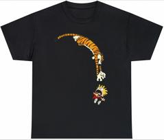 Calvin And Hobbes Komiksų Gerbėjas 90-ųjų Derliaus Juokingi Marškinėliai Vyrams Moterims Unisex Apvalia Kaklo Trumpomis Rankovėmis Marškinėliai Vasaros Vyriški Marškinėliai S