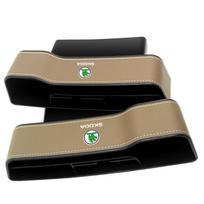 2 vnt. Automobilio sėdynės organizatorius Sandėliavimo dėžutė tarpui Automobilio priedai Skoda Octavia Fabia A7 Kamiq Kapoq Kodiaq Rapid SCALA Superb Yeti Modeliams 2pcs smėlis