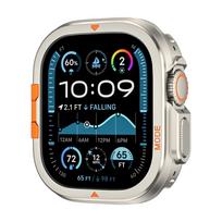 Metalinis dėklas Apple Watch Ultra 3/2/1 49mm Series 11 10 9 8 7 6 5 4 46mm 45mm 44mm Aliuminio lydinio apsauga Laikrodžio dangtelis Buferinis rėmelis 46MM