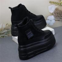 Madingi 12CM Rudens Nauji Moteriški Odiniai Sportiniai Kedai Aukštakulniai Batai Moteriški Vulkanizuoti Moteriški Laisvalaikio Basakojai Ankle boots Moterims 34