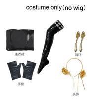 Yor Forger Cosplay Kostiumas Galvos juosta Elastingos šlaunų kojinės Pėdkelnės Aukštos kojinės Perukas Auskarai Yor Forger Suknelė Pilnas komplektas Comic Con M