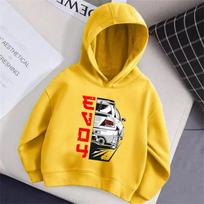 Ralių automobiliai Berniukų Mergaičių Hoodies Animaciniai Vaikų Drabužiai Driftinimo Megztiniai Madingi Automobilių Gerbėjų Street Wear Hoodies Vaikams 100cm geltona