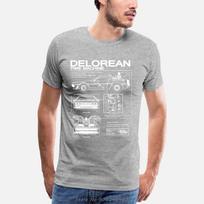 Atgal į ateitį DeLorean Schematinis Marškinėliai Spausdinti Marškinėliai Vyriški Medvilniniai Marškinėliai Motociklui Vasaros Vyriški Hip Hop Marškinėliai S