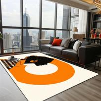 Geometrija Oranžinė Mergaitė Namų Neslystantis Kilimėlis Namų Miegamojo Svetainės Didelio Plotas Kilimas Darbo Kabineto Kilimai Balkono Dekoratyvinis Kilimas 60*90cm
