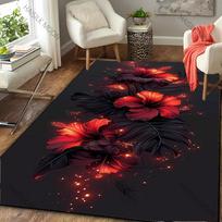 3D Gražios Gėlės Tema Rožės Bijūnai Kilimas Svetainė Miegamasis Sofa Didelio Ploto Dekoratyvinis Kilimėlis Vaikams Žaidimų Minkštas Neslystantis Kilimas Dovana 40x60cm (16x24in)