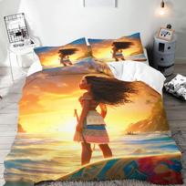 Moana pledo užvalkalų komplektas Antklodė Lovos Patalynė 3D Vaikų Patalynės Komplektas 3 Dalys 1 Antklodės Užvalkalas Karališko Dydžio 90X200CM