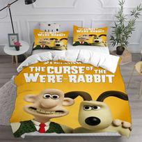 Wallace & Gromit Patalynės Komplektai Antklodė Paklodė Antklodės Užvalkalas Pagalvės Užvalkalas 2-3 Dalių Komplektai Vaikams Suaugusiems Dydžio EU Single 135x200cm