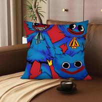 H-Huggy Wuggy Poppy Playtime Pagalvės užvalkalas Kvadratinė pagalvė Miegamojo Sofos Laisvalaikio Komforto Pagalvėlė Automobilio Svetainės Namų Dekoras 16x16Inch