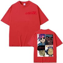 Gorillaz Grupės Veido Menai Grafiniai Marškinėliai Vyrams Moterims Drabužiai Retro Gatvės Aukštos Kokybės Marškinėliai Mada Komfortas Per dydį Marškinėliai S