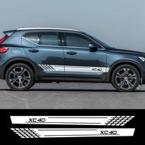 2 vnt. automobilio šoninių juostelių lipdukai suasmeninti automobilių sporto stiliaus lipdukai dekoracija, skirta Volvo XC40 XC60 XC90 tuningo automobiliui XC40