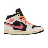 Air Jordan 1 Mid SE Edge Flight Club Moteriški kedai Juodi Švelniai dramblio kaulo spalvos Muslin IB7007-107 35.5