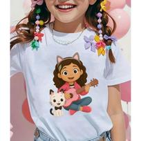 2025 Nauji Vasariniai Drabužiai Mergaitėms Gabbys Lėlių Namelis T-shirt Gabby Katės Karnavalas Helovinas Cosplay Kostiumas 110