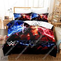 Žaibas Jey Uso Patalynės Komplektas Viengulis Twin Pilnas Karalienės Karaliaus Dydžio Lovos Komplektas Suaugusiųjų Miegamojo Antklodės Užvalkalų Rinkinys Wwe 2K25 Paklodžių Rinkinys EU Single(135*200cm)3pcs