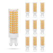 10 vnt. G9 LED lemputė 10W Šviestuvams AC 100V-265V 124 LED SMD2835 Be mirgėjimo Keraminė Svetainės Apšvietimo Lempa 10PCS WARM WHITE