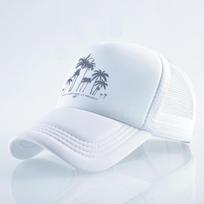 Snapback tinklinės beisbolo kepuraitės vasarinės sportinės kepurės vyrams moterims, madingos kokoso medžio hiphopo kepurė 56-60cm balta