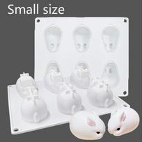 6 Net zuikio putėsių pyragas silikoninė formelė ledų želė silikoninė kepimo abrazyva small balta