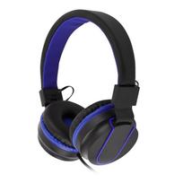 Laidinės nešiojamos sulankstomos ausinės, stiprios HiFi stereo žaidimų žemųjų dažnių ausinės su mikrofonu mėlyna