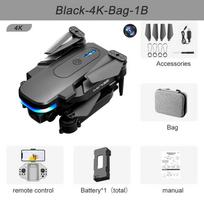 3 modeliai KY910 Mini Drone 4K HD kamera Profesionali RC dronai Wifi First Person View Lauko RC Quadcopter Fiksuoto aukščio dronų žaislai single camera 1 battery juoda