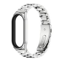 Dirželis, skirtas Mi Band 7 6 5 4 3 Metal Correa Mi Band 6 Apyrankė Opaska Mi Band 5 Apyrankė Pulseira Miband Watch Bend NFC for mi band 7 sidabras