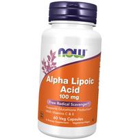 Alfa lipoinė rūgštis, alfa lipoinė rūgštis 100, dabar maisto produktai 60 daržovių kepurėlių (70128003) 60vcaps