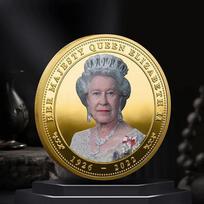 Naujoji Karalienės Elžbietos II memorialinė moneta su Jos Didenybės Karalienės Elžbietos II monetų monetų kolekcijos metinėmis as the picture auksas