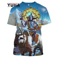 Indijos naikinimo dievas Shiva Lord marškinėliai 3D spausdinti unisex vasariniai vyriški moteriški hiphopo Harajuku gatvės marškinėliai 5XL