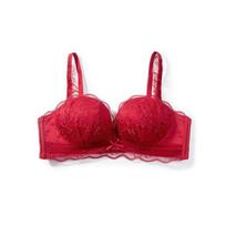 Nėriniai Neplieninis Žiedas Patogūs apatiniai Surinkti Surinkti Vice Breasts Liemenėlė Viršutinė atrama nuo nuslinkimo Mergaičių liemenėlė 32# raudona