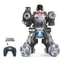 Robotas žaislas, 2,4 G nuotolinio valdymo robotas, keturiais ratais varomas vandens bomba purškiamas robotas žaislas su šviesos muzika 2 1 Remote Control sidabras
