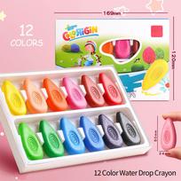 12/24 spalvų / rinkinys lašo formos kreidelės Nepurvinos, plaunamos rankomis, saugios, netoksiškos vaikams, dovanos ankstyvojo ugdymo priemonės 12 Color Water Drop