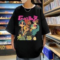 Madingi grupės Gorillaz atspaudais marškinėliai unisex moterims gatvės mados dideli marškinėliai gotikinio hiphopo marškinėliai trumpomis rankovėmis 2XL
