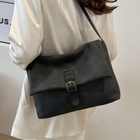 Moteriška vintažinio stiliaus odinė rankinė per petį, prašmatnaus dizaino, kasdienė, crossbody tipo, elegantiška, kasdieninė rankinė kelionėms į darbą. juoda