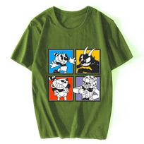 Cuphead Characters Unisex's T-Shirts Clothing Tees Custom t shirt Summer Short Sleeve Cotton Tshirt Streetwear L