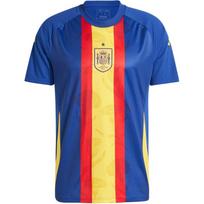Adidas Ispanija Euro taurės Treniruočių Spalvų Blokų Apvalia Kaklo Trumpomis Rankovėmis Futbolo Marškinėliai Vyriški Viršutiniai Drabužiai Victory-Blue IW7891 M