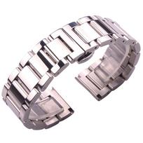 Laikrodžio apyrankė nerūdijančio plieno laikrodžio apyrankės vyriškos aukštos kokybės sidabro metalo 18 20 21 22 23 24 mm mados moteriškų laikrodžių apyrankių priedai 22mm