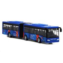 1/64 Mini Lydinio Prailgintas Dvisekcinis Autobuso Modelis Diecast Transporto Priemonė Atgal Traukiamas Automobilis su Garsu Šviesa Ekspresas Autobusas Vaikų Žaislai Dovanos mėlyna