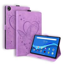 Skirtas Lenovo Tab M10 Plus TB-X606F TB-X606X Love Butterfly Pattern Horizontalus atverčiamas odinis dėklas su laikikliu For Lenovo Tab M10 Plus TB-X606F TB-X606X violetinė