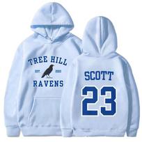 Moterų gobtuvai TREE HILL RAVENS Scott23 Grafiniai džemperiai su kišene Keith Scott Body Shop Megztiniai Sudaderas Para Mujer S pilka spalva