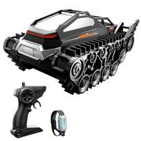 Nuotolinio valdymo kaskadininkų automobilis, 2,4 GHz amfibinis šarvuotas visureigis, žaislas visoms vietovėms, skirtas važinėti sausuma ir vandeniu, su 3 1 Battery juoda/sidabras