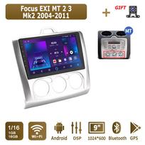 Android automobilinis radijas, skirtas Ford Focus EXI MT 2 3 Mk2 Mk3 2004-2011 Multimedijos grotuvas galvos blokas Stereo GPS navigacija BT WIFI 1+16GB 1+16GB,MT juoda