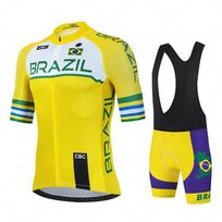 Brazilija Naujas Dviračių Džersio Rinkinys Vasarinis Dviračio Kostiumas Greitai Džiūstantys Šortai su Petnešėlėmis Drabužiai Mtb Džersis Dviračių Drabužiai Kalnų Dviračio Apranga XXS