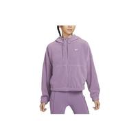 Nike Therma-Fit One Solid Color Hooded Casual Zip Fleece Jacket Women Jackets Dust-Purple FB5639-536 L gray