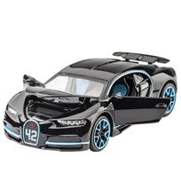 1/32 Bugatti Chiron Sportinis Automobilis Metalinis Žaislas Lydinio Automobilis Diecast & Žaislinės Transporto Priemonės Automobilio Modelis Garsas juoda