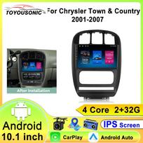 Android automobilio radijas Dodge Chrysler Grand Voyager RS 2001-2007 m. Autoradio DSP Multimedija GPS Navigacija Carplay 4 core 1GB+32GB carplay
