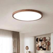 Apvalus LED lubų šviestuvas Modernus paprastas riešutmedžio medienos dekoratyvinis šviestuvas Svetainė miegamasis Balkonas Itin plonas lubų šviestuvas Diameter -30cm