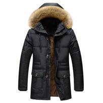 Stora Šilta Žieminė Parka Vyrams Vilnos Gobtuvu Vyriška Striukė Paltas Kargo Striukės Didelio Dydžio 6XL juoda