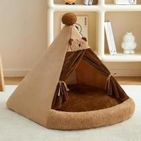 Dog Tent, All-season Kennel Removable and Washable Closed, Small and Medium-sized Dog Teddy's Kennel, Cat Litter, Warm in Winter S-40X40X45CM