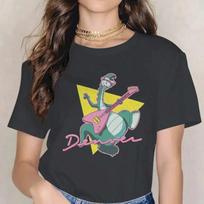 Mažiau apvalios apykaklės T-shirt Denveris Paskutinis dinozauras Jeremy Cartoons Audinys Klasikinis T-shirt Moteriški drabužiai Oversized Dideli T-shirt'ai Moteriški S