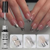Nail Art Metalinė viela Klijų kabliukas Kraštas dažytas Didelio tankio metaliniai klijai Fototerapinė vielos piešimo klijai Specialūs nagų salonui