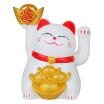 Kinų Laimės Katė Didelė Auksinė Maneki Neko Mojanti Ranką Letena Aukštyn Turtas Klestėjimas Sveikinanti Sėkmę Mojanti Katė Gimtadienio Dovana Dekoracija